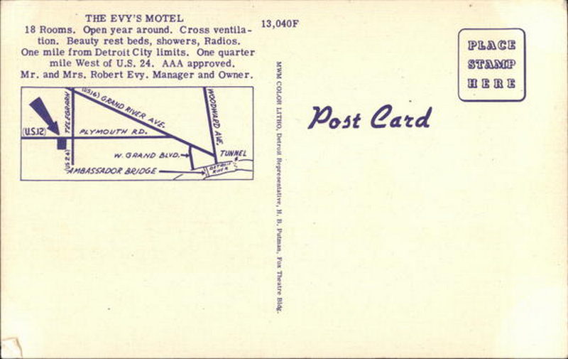 Gemini Motel (Evys Motel) - Vintage Postcard (newer photo)